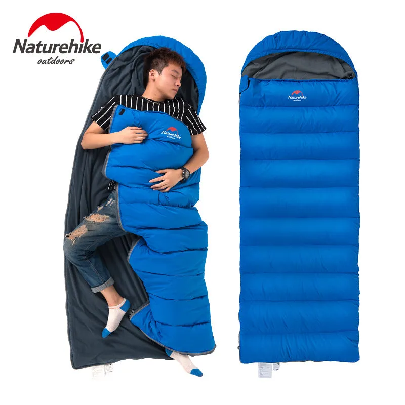 1-2 Person Eiderdown Envelope Sleeping Bag Winter Outdoor Folding Waterproof Moisture Proof Pad Hiking Camping Tent Cushion Mat