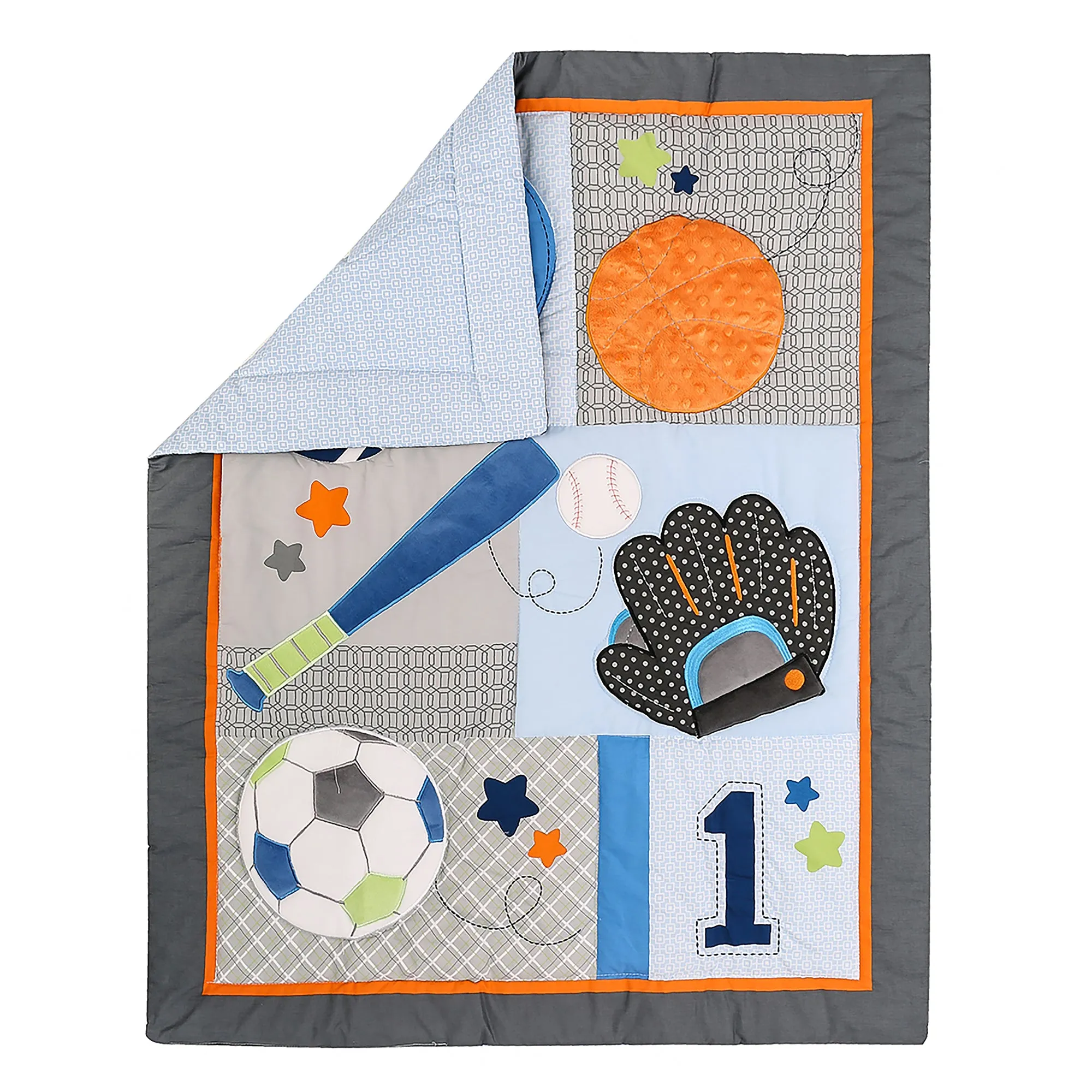 5-Piece sports themed bedding set boobeyeh