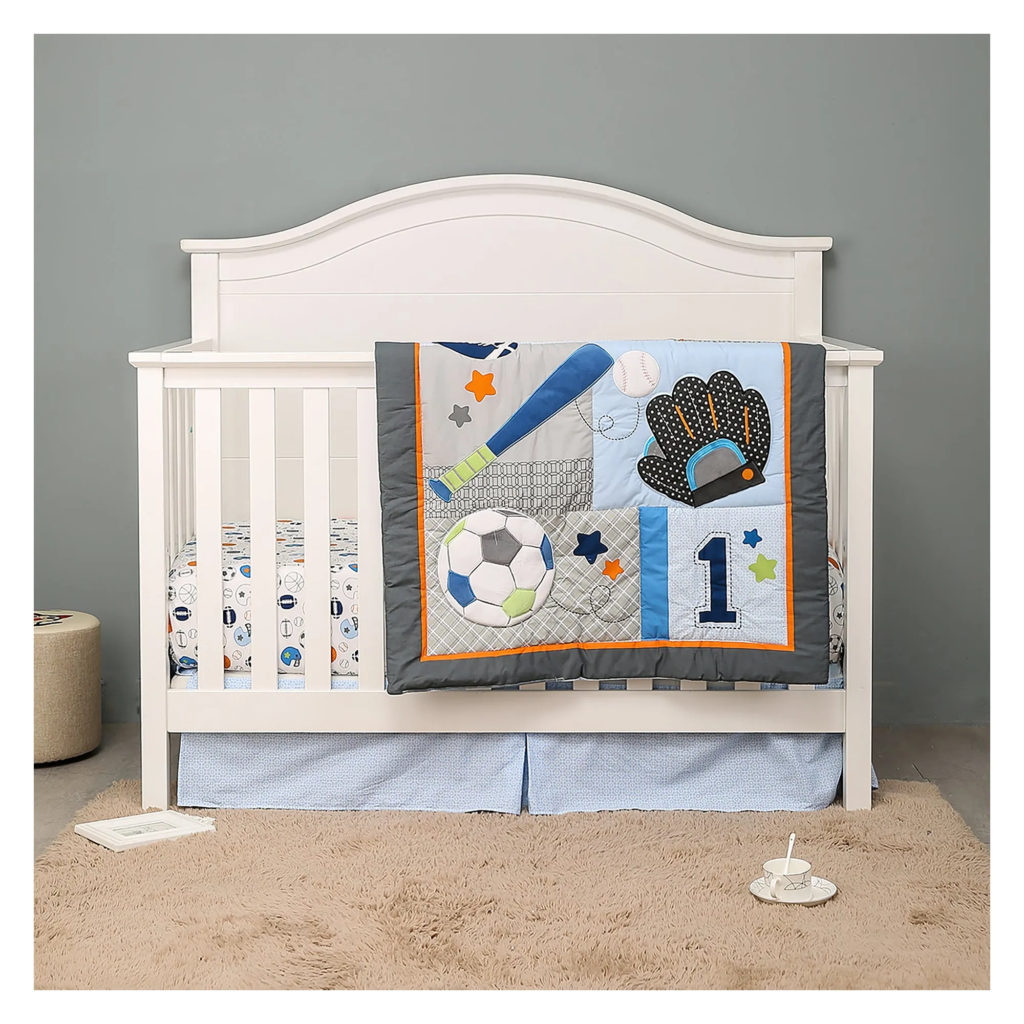 5-Piece sports themed bedding set boobeyeh