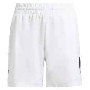 adidas Boy's Club 3 Stripe Short (White)