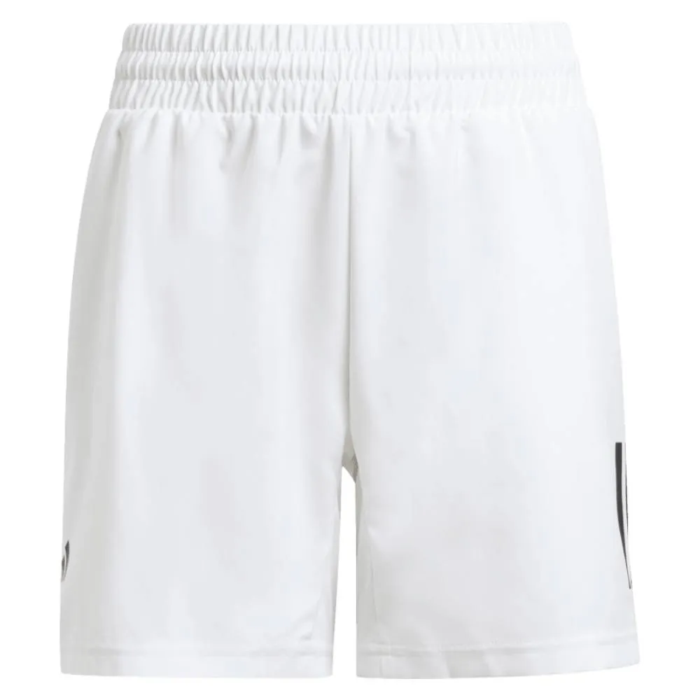 adidas Boy's Club 3 Stripe Short (White)