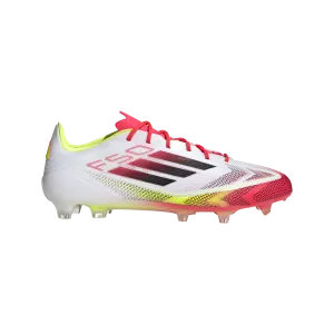 adidas F50 ELITE Firm Ground Soccer Cleats | Cloud White-Core Black-Solar Yellow | Men's