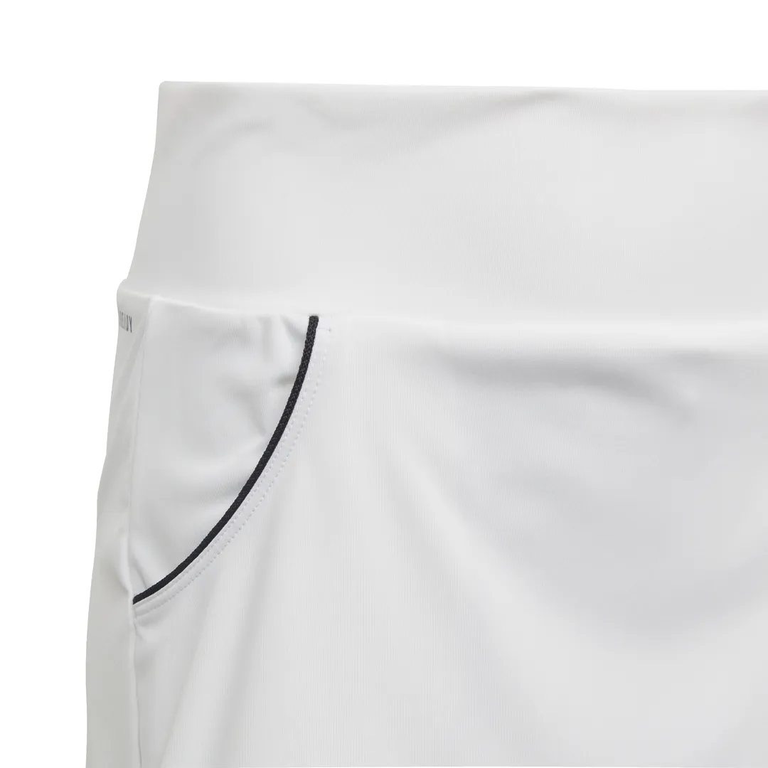 adidas Girls' Club Skirt (White/Silver/Black)
