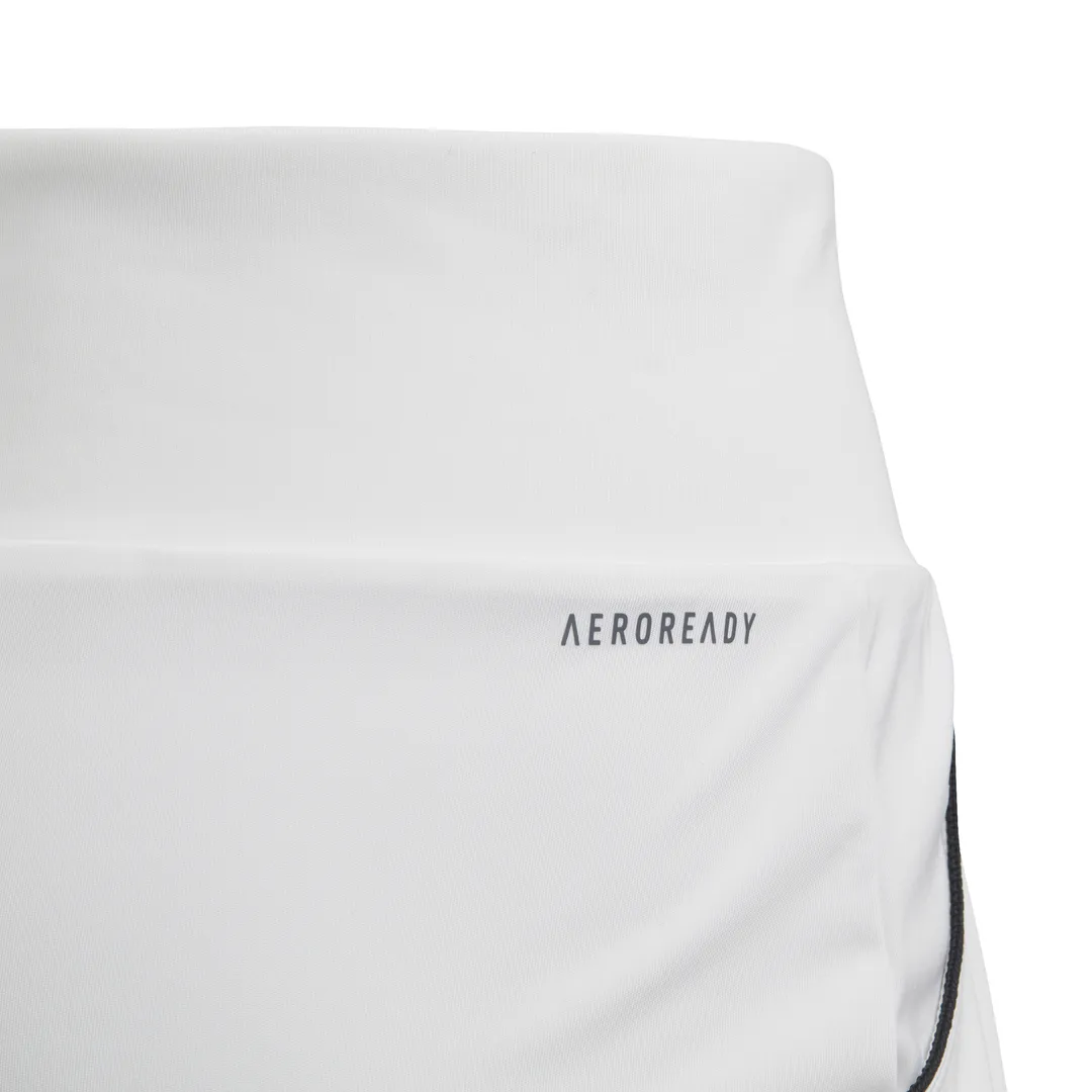 adidas Girls' Club Skirt (White/Silver/Black)