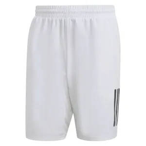 adidas Men's 3 Stripe Club Short 9-Inch (White)