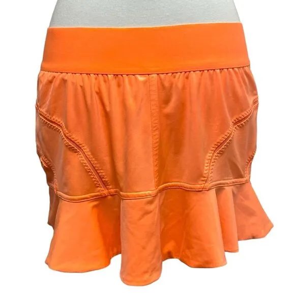 ADIDAS Stella McCartney Barricade Tennis Skirt Skort, size 44 / Large orange