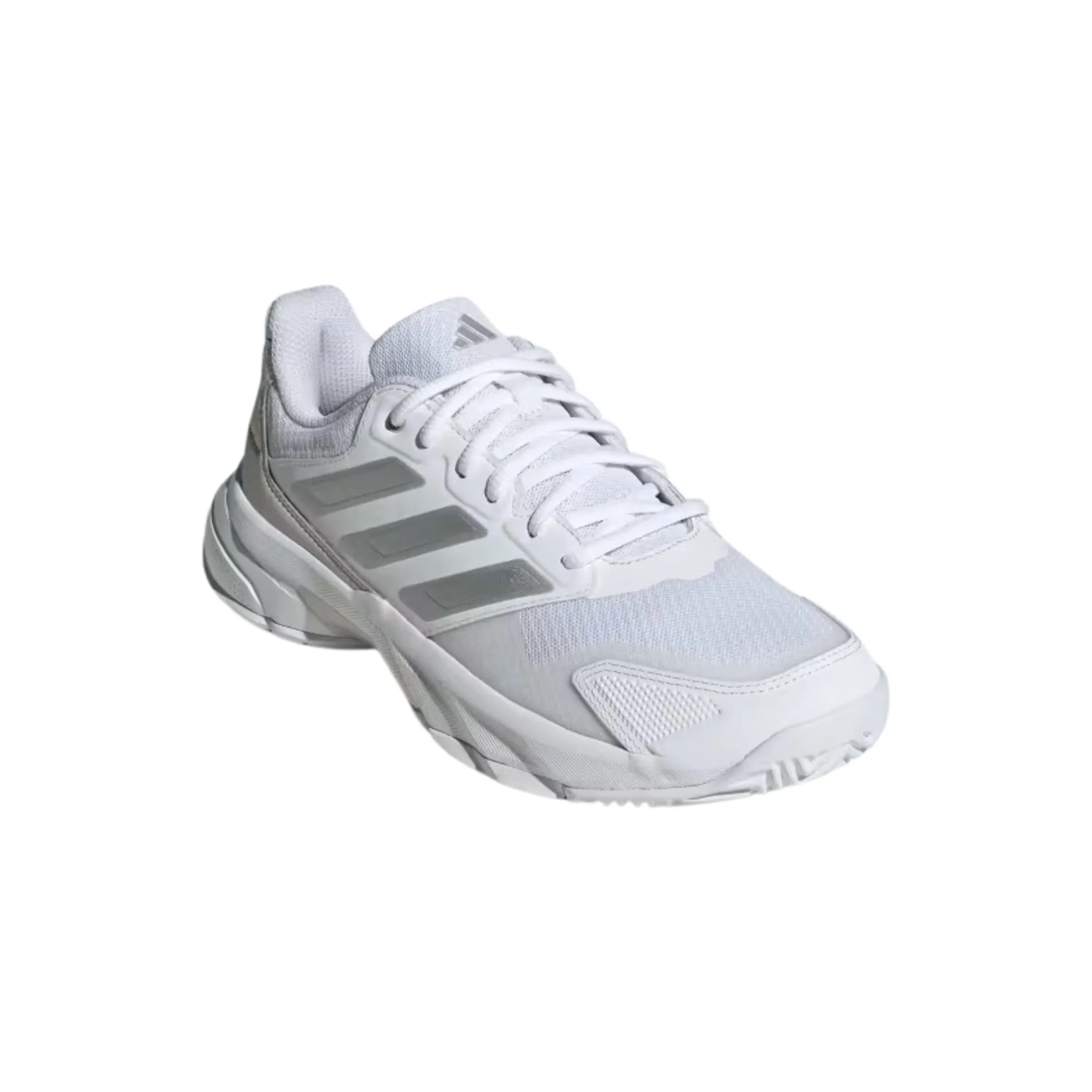 Adidas Women's COURTJAM CONTROL 3 Cloud White / Silver Metallic / Grey One