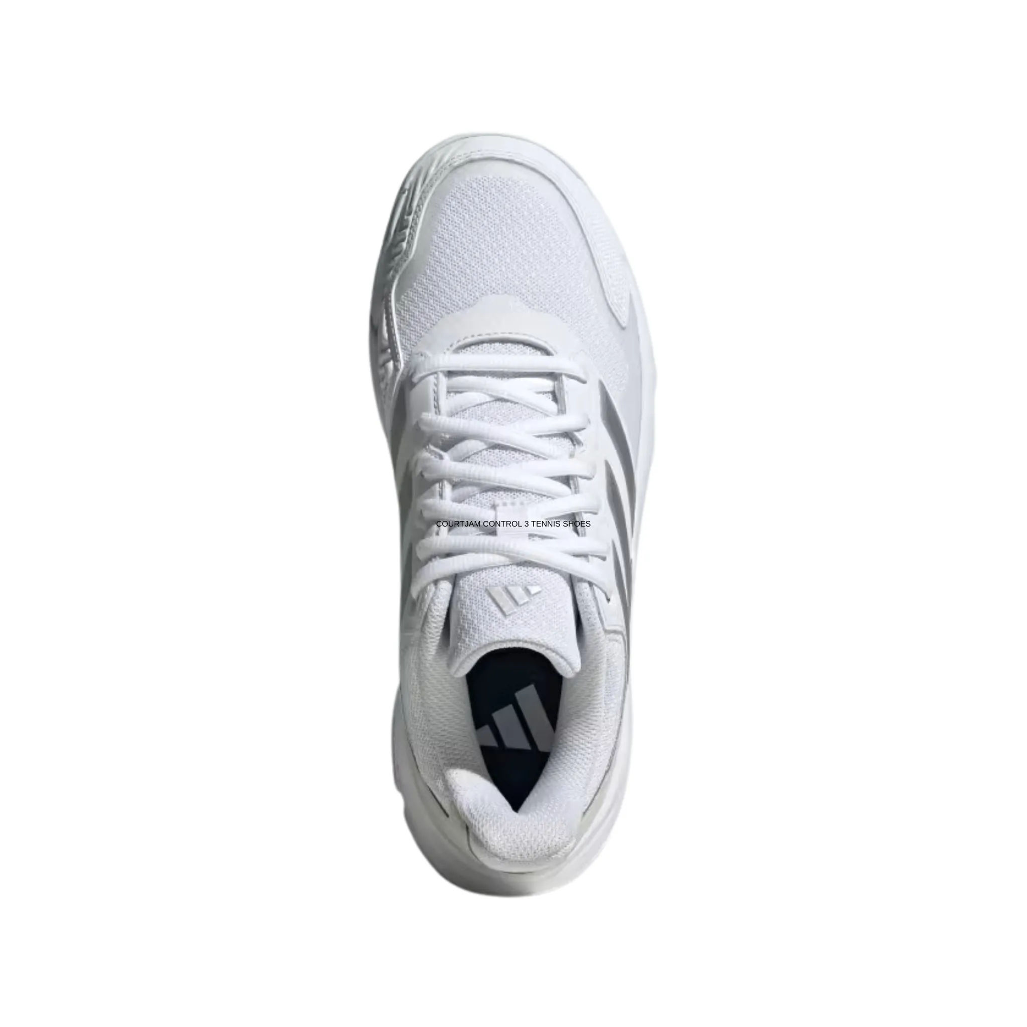 Adidas Women's COURTJAM CONTROL 3 Cloud White / Silver Metallic / Grey One