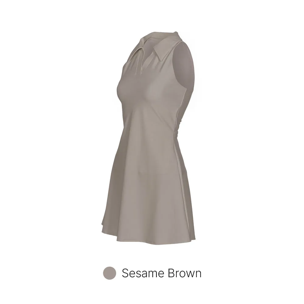 Airywin Sleeveless Polo Dress