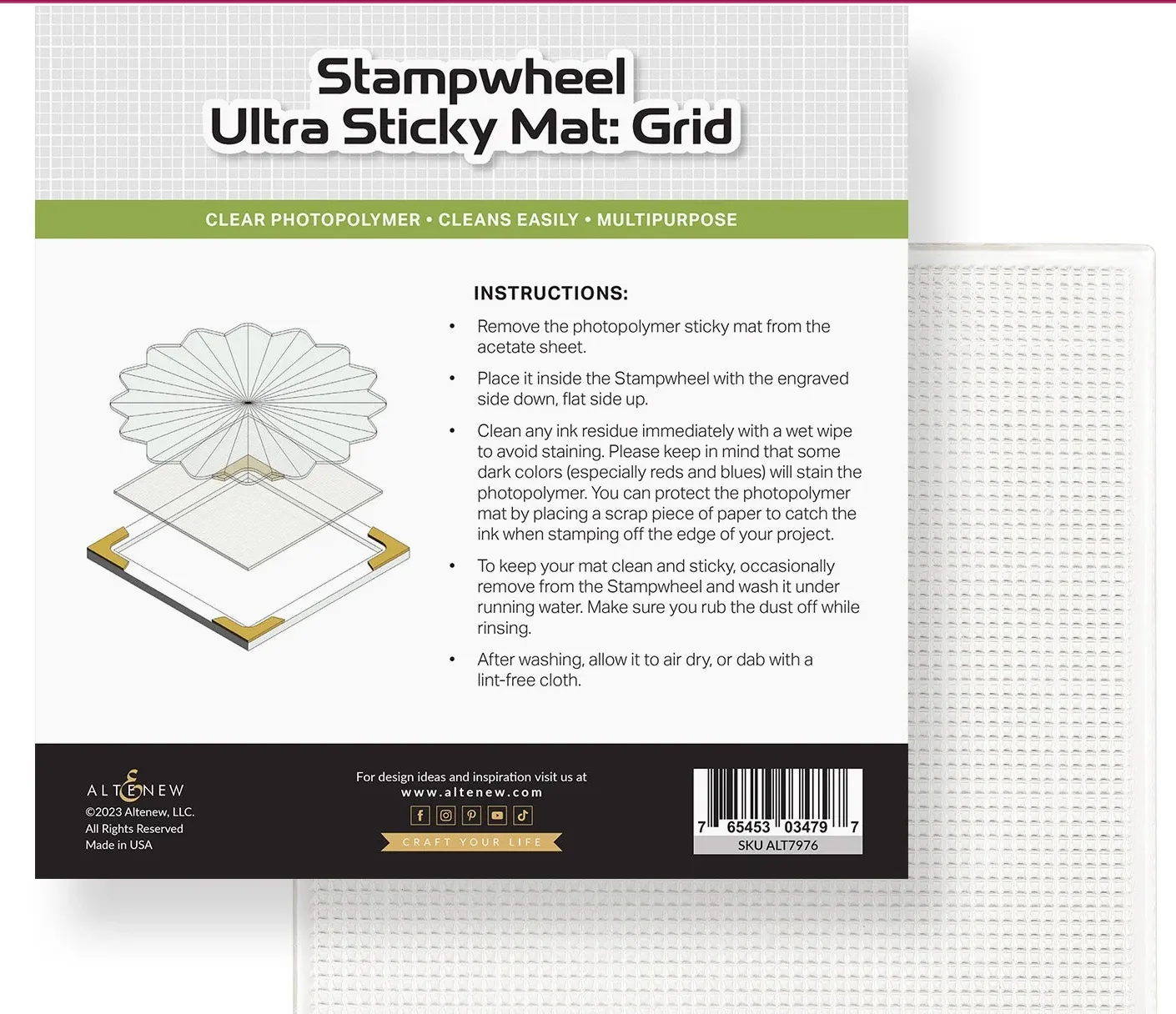 Altenew Stampwheel Ultra Sticky Gridded Sticky Mat {C101}