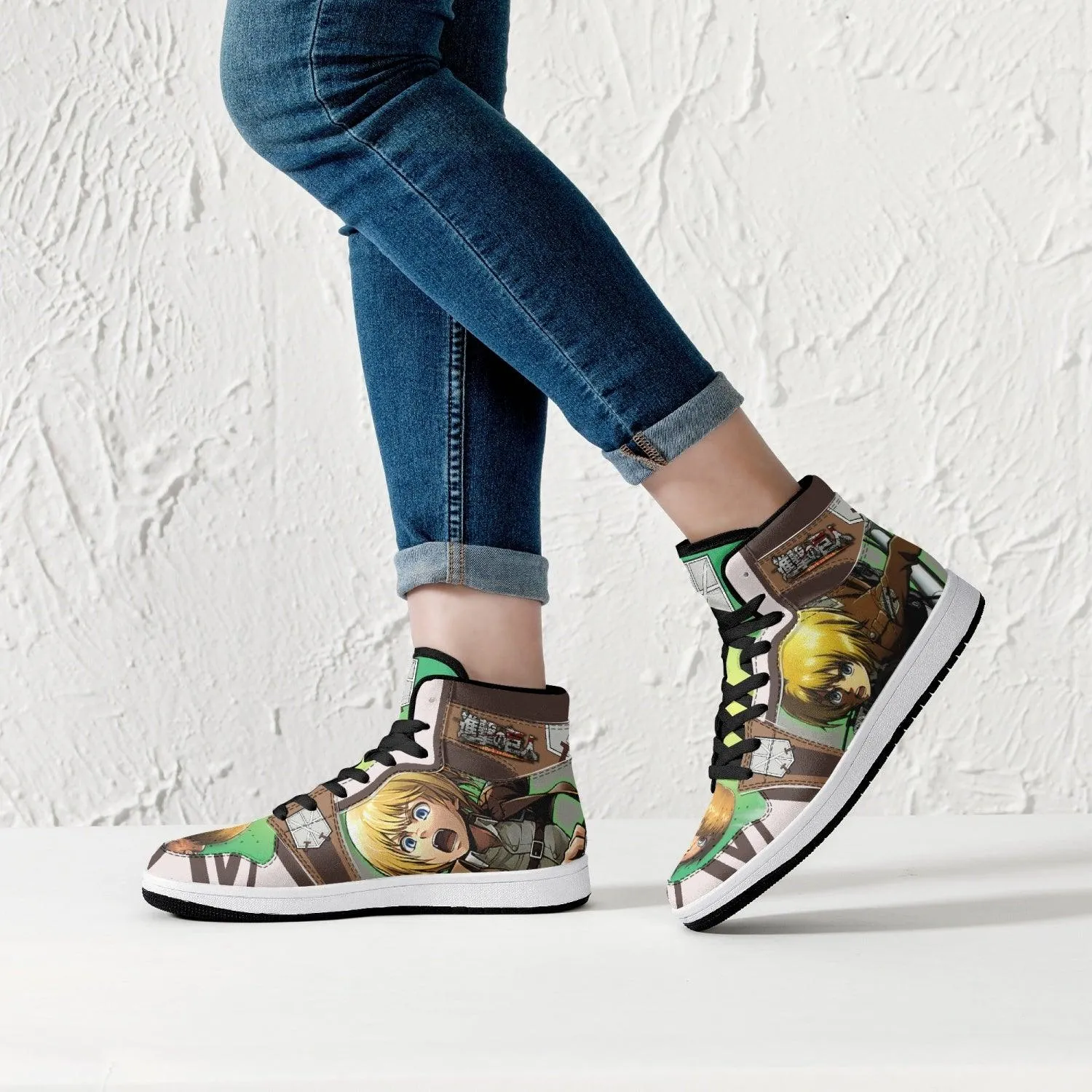 Armin Arlert Training Corps Shingeki no Kyojin Mid 1 Basketball Shoes