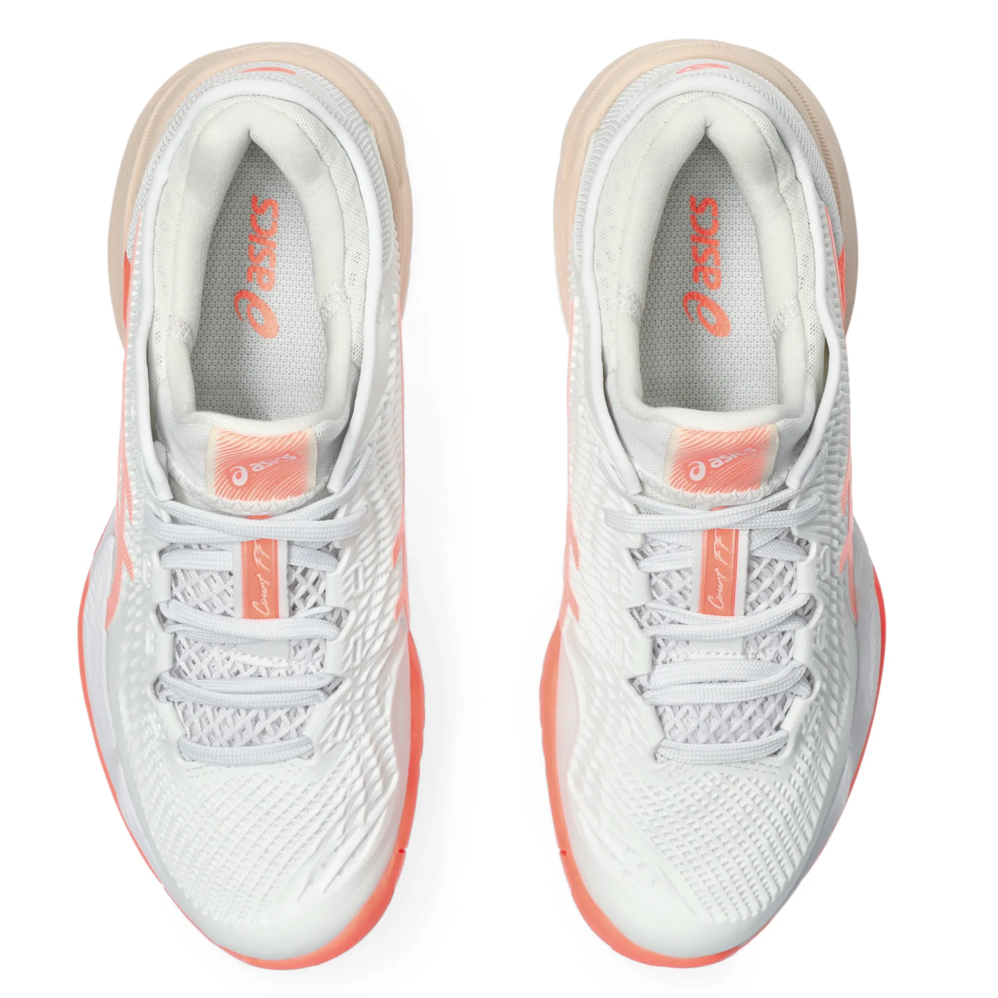 ASICS Court FF3 CLAY (Women's) White/Sun Coral