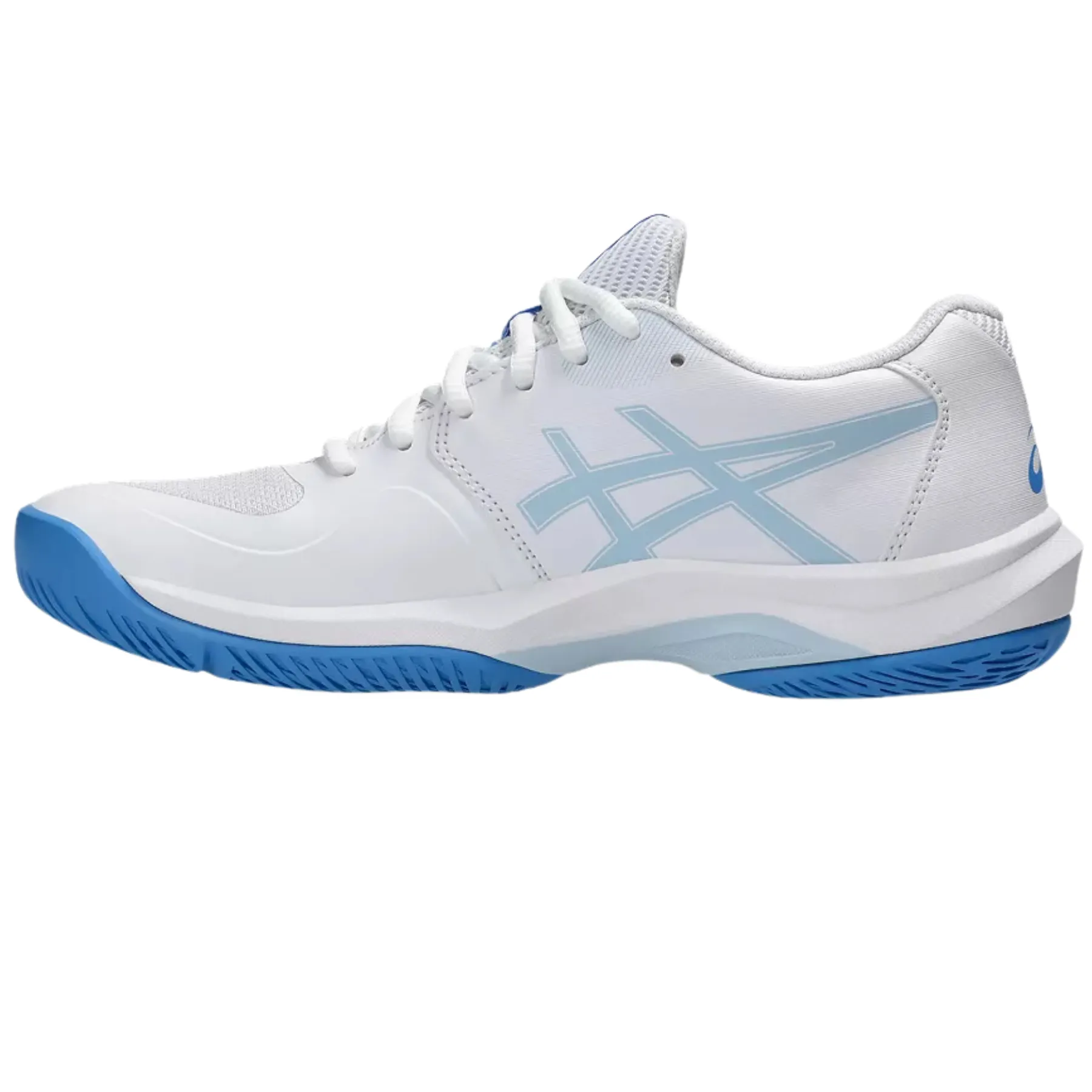 Asics Game FF Womens Tennis Shoes - White/Blue Coast
