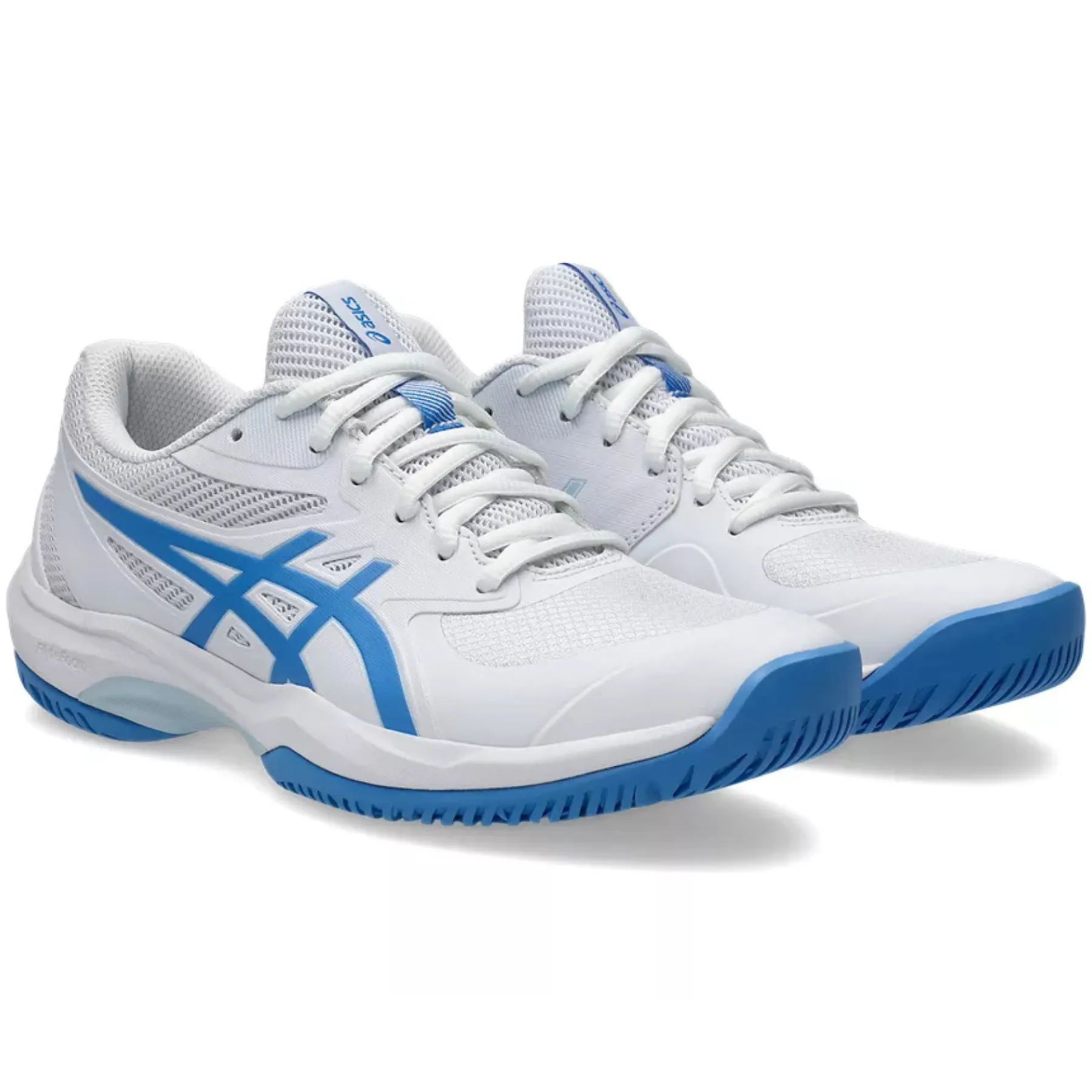 Asics Game FF Womens Tennis Shoes - White/Blue Coast