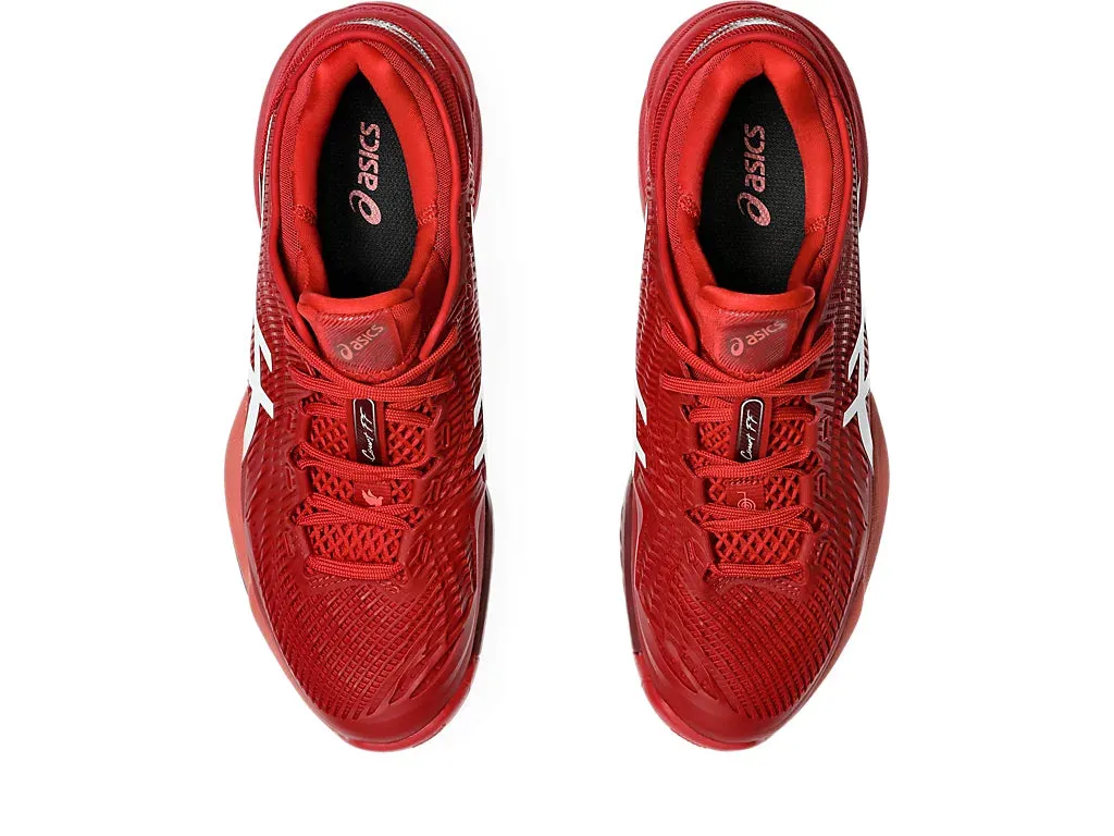 Asics Men's COURT FF 3 NOVAK Tennis Shoes in Cranberry/White