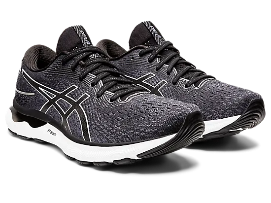 Asics Men's Gel-Nimbus 24 Extra Wide (4E) Running Shoes in Black/White