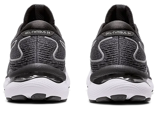 Asics Men's Gel-Nimbus 24 Extra Wide (4E) Running Shoes in Black/White