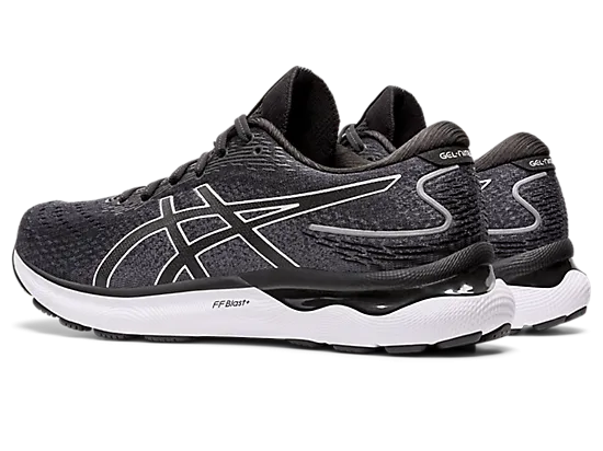 Asics Men's Gel-Nimbus 24 Extra Wide (4E) Running Shoes in Black/White
