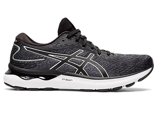 Asics Men's Gel-Nimbus 24 Extra Wide (4E) Running Shoes in Black/White