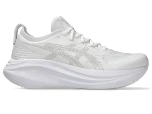 Asics Men's GEL-NIMBUS 27 Running Shoes in White/Glacier Grey