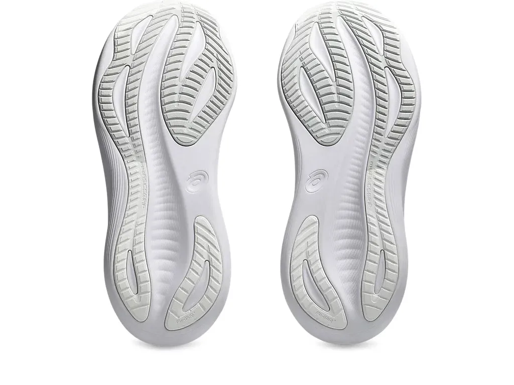 Asics Men's GEL-NIMBUS 27 Running Shoes in White/Glacier Grey
