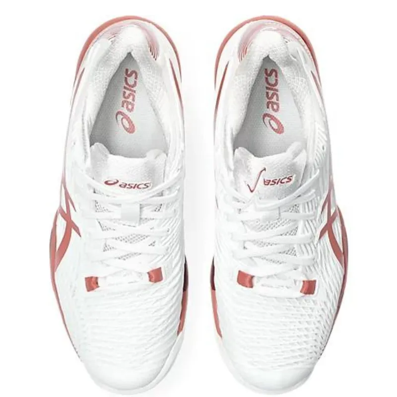 Asics Solution Speed FF 2 White/Light Garnet Womens Tennis Shoes