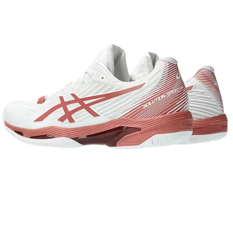 Asics Solution Speed FF 2 White/Light Garnet Womens Tennis Shoes