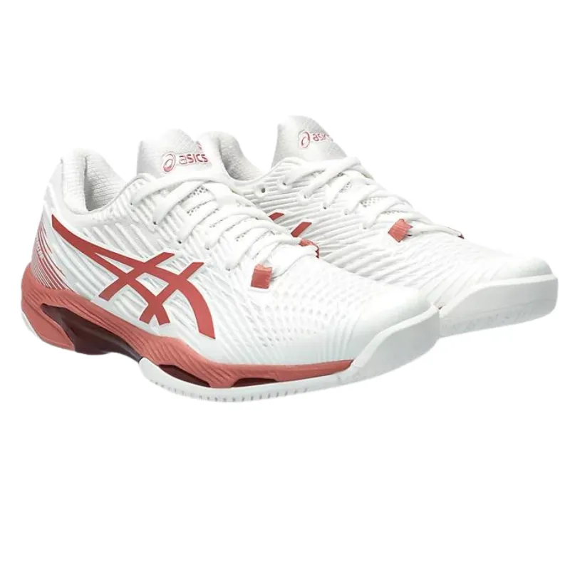 Asics Solution Speed FF 2 White/Light Garnet Womens Tennis Shoes