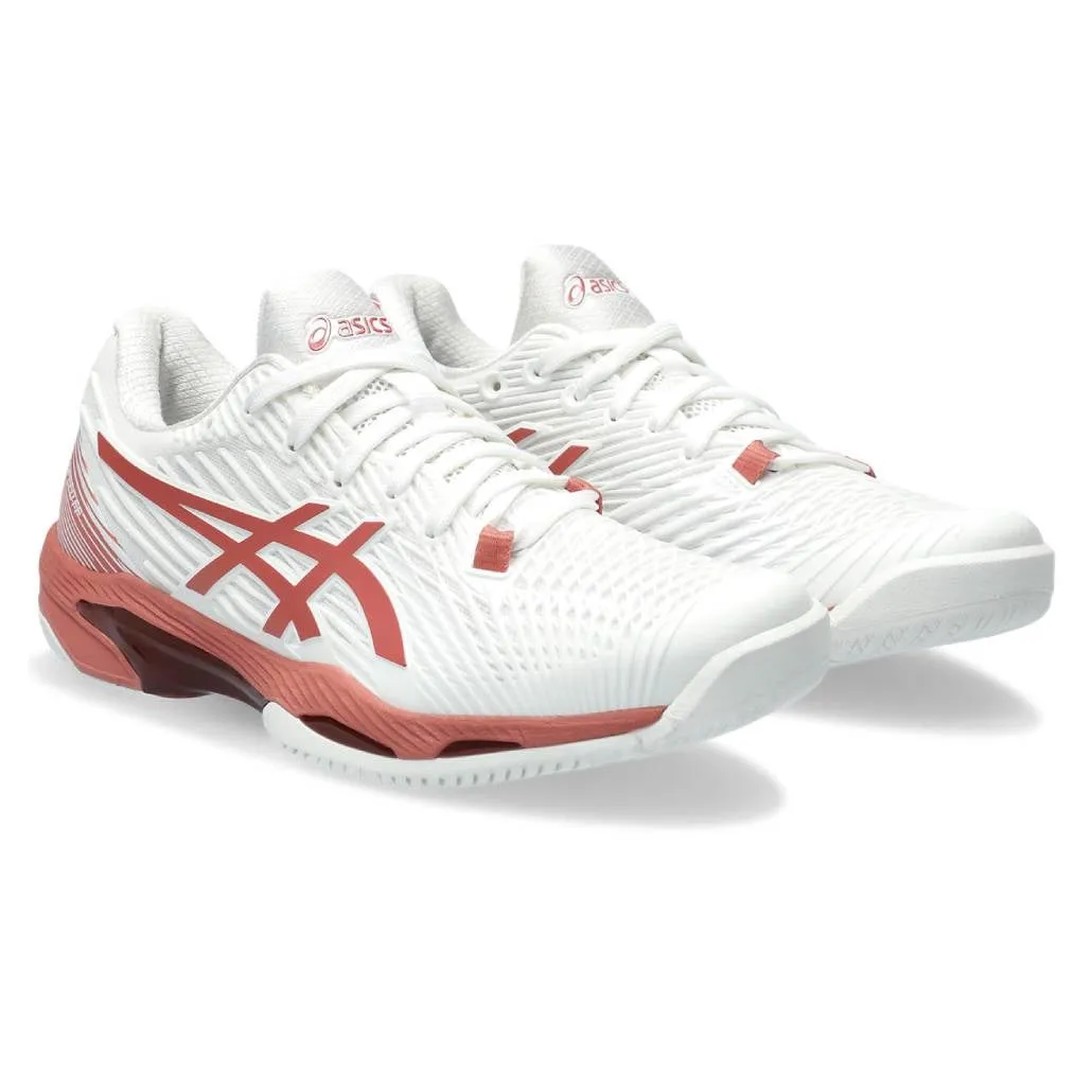Asics Solution Speed FF 2 Women's Tennis Shoe (White/Light Garnet)