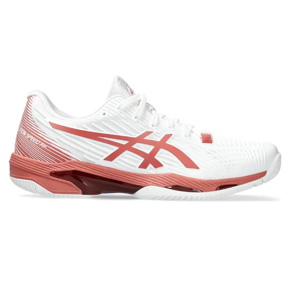 Asics Solution Speed FF 2 Women's Tennis Shoe (White/Light Garnet)