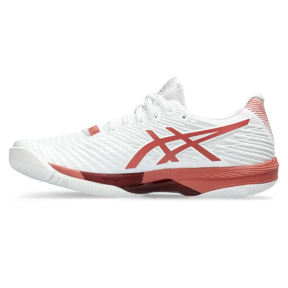 Asics Solution Speed FF 2 Women's Tennis Shoe (White/Light Garnet)
