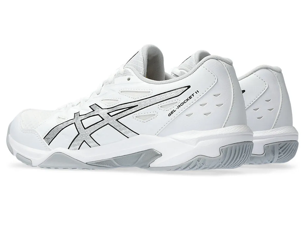 Asics Women's GEL-ROCKET 11 Shoes in White/Pure Silver