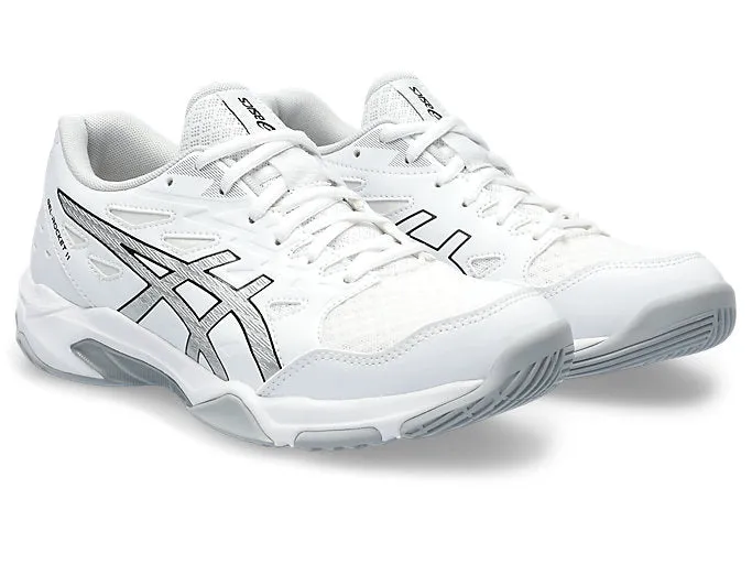 Asics Women's GEL-ROCKET 11 Shoes in White/Pure Silver