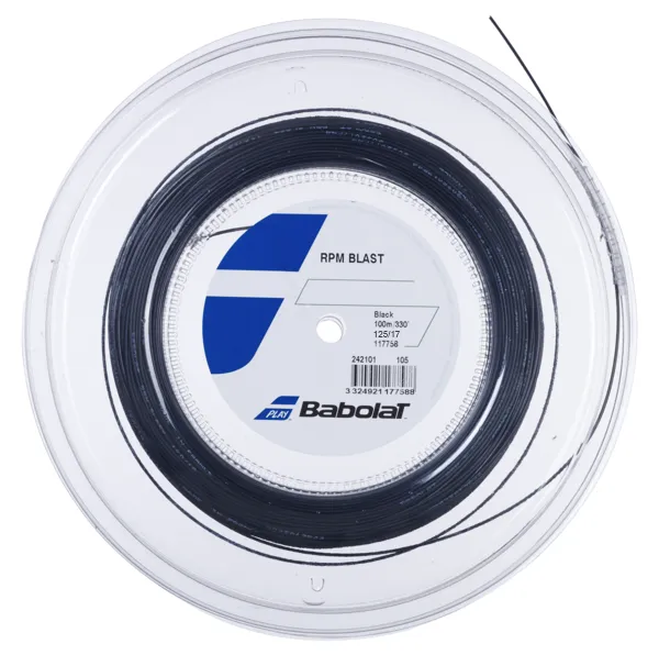 Babolat RPM Blast 17/1.25 Tennis String Mini Reel (Black)