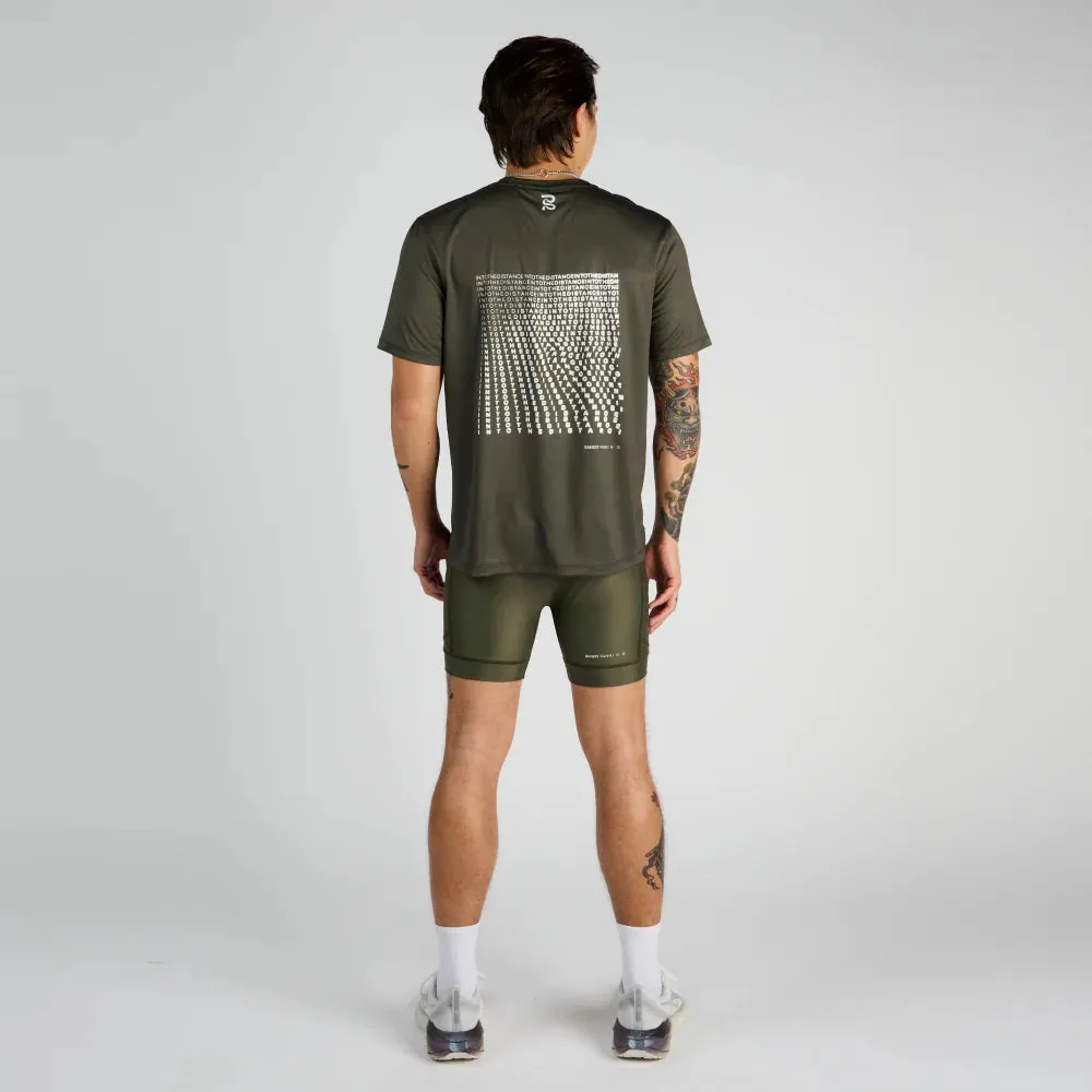 Bandit Running Drift "Into the Distance" Performance Tee - Olive