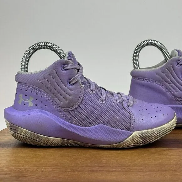 Big Kids Girls Under Armour Jet '21 Purple Athletic Basketball Sneakers Size 1 Y