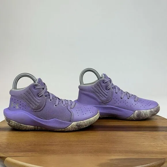 Big Kids Girls Under Armour Jet '21 Purple Athletic Basketball Sneakers Size 1 Y