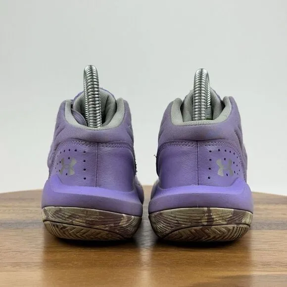 Big Kids Girls Under Armour Jet '21 Purple Athletic Basketball Sneakers Size 1 Y