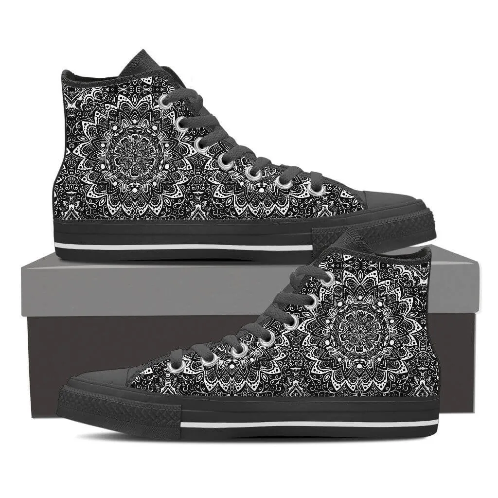 Black & White Mandala High Top