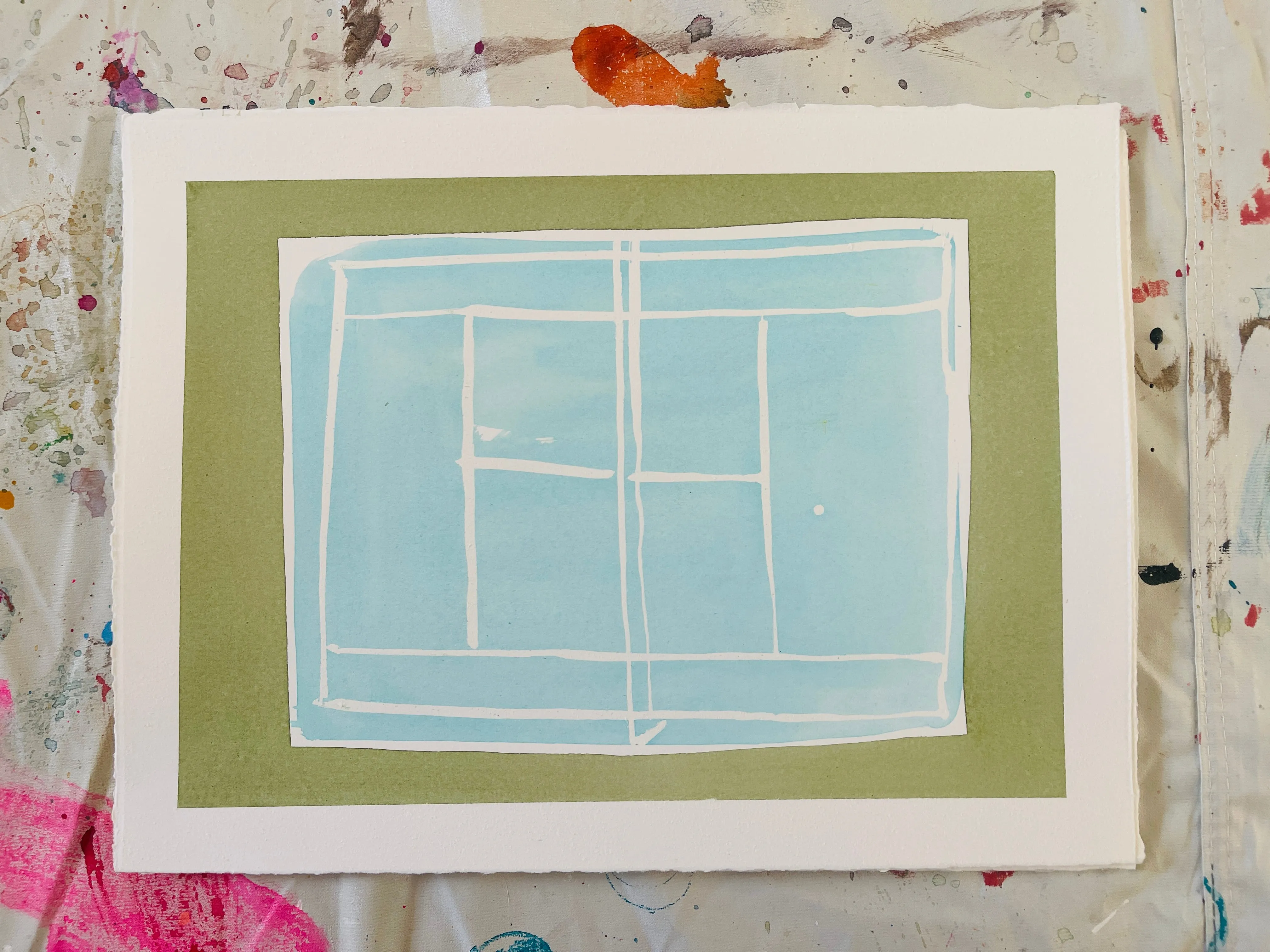 Blue Court- 11 x 15