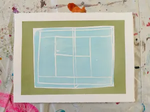 Blue Court- 11 x 15
