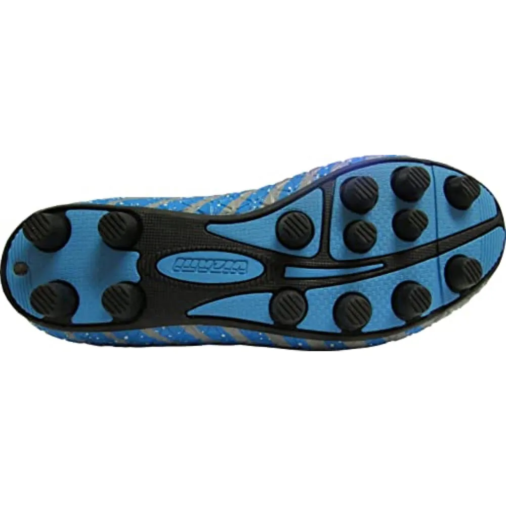 Bolt Firm Ground Soccer Shoes-Black/Sky/Silver
