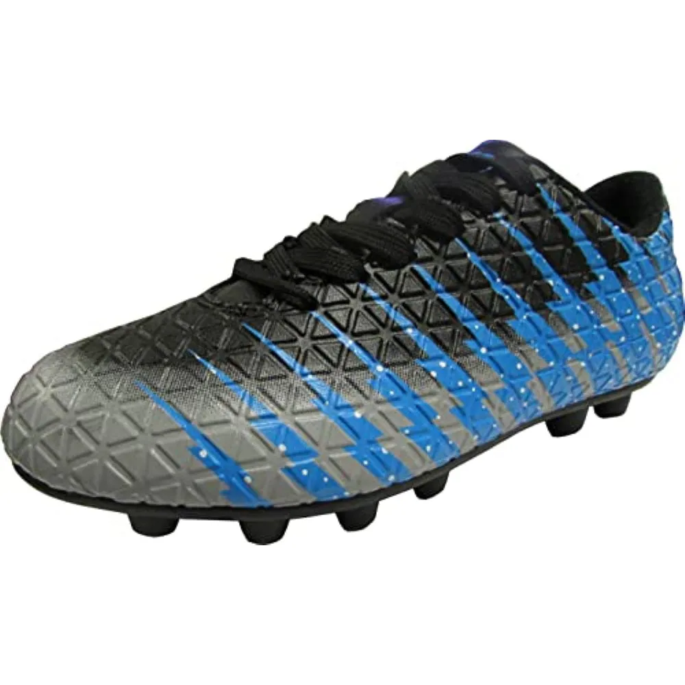 Bolt Firm Ground Soccer Shoes-Black/Sky/Silver