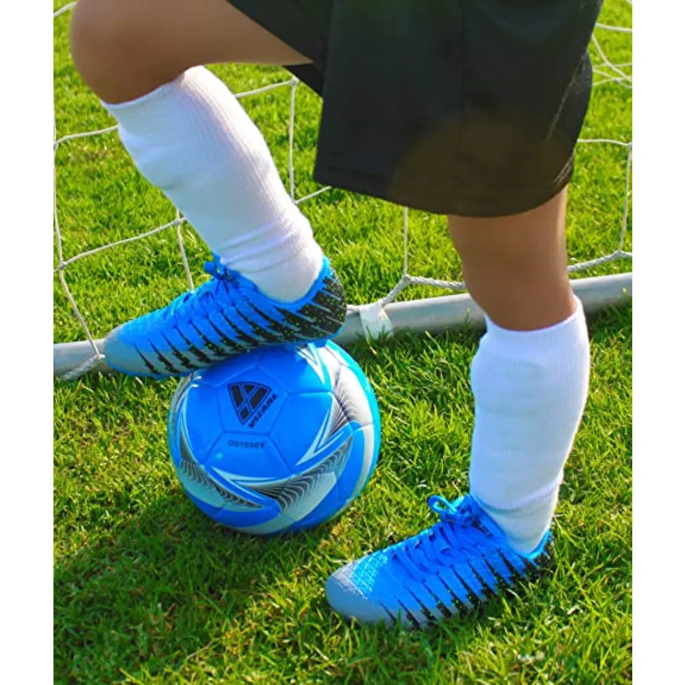 Bolt Firm Ground Soccer Shoes-Blue/Black/Silver