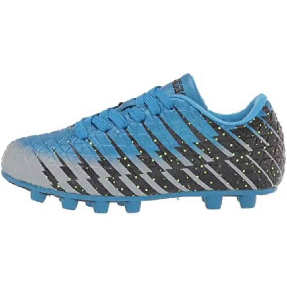 Bolt Firm Ground Soccer Shoes-Blue/Black/Silver