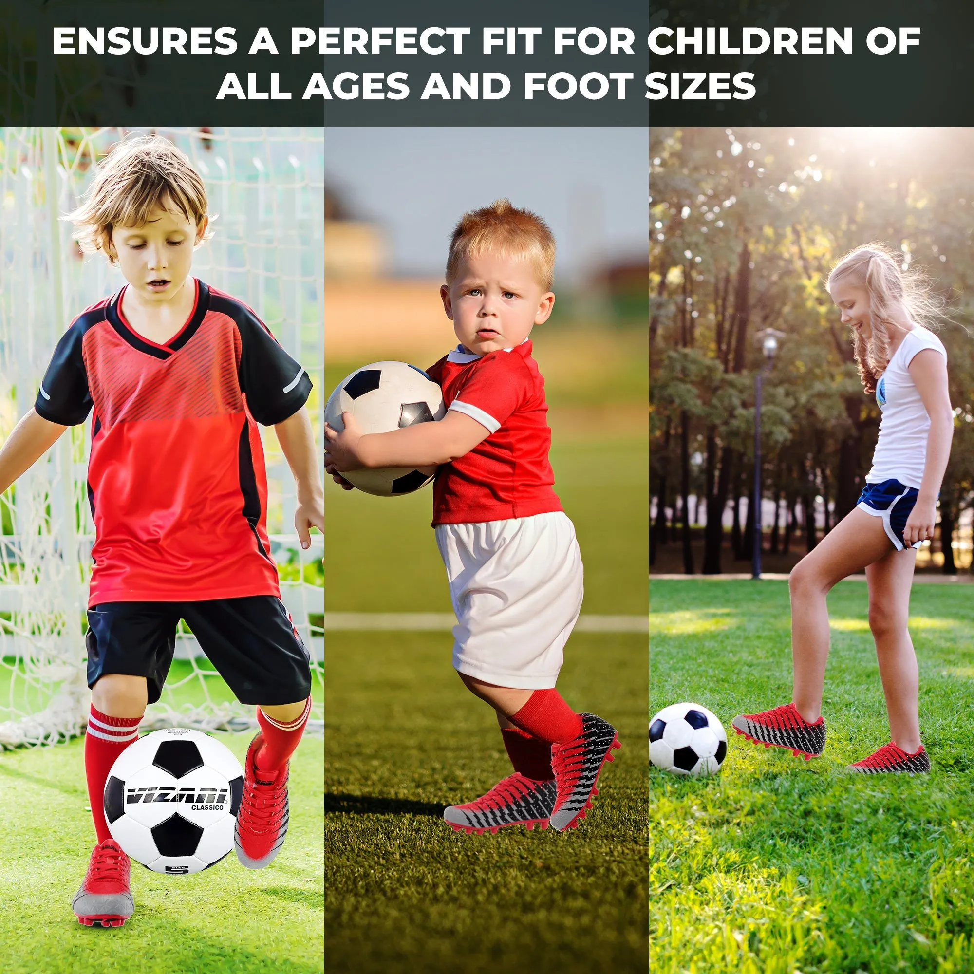 Bolt Firm Ground Soccer Shoes-Red/Black/Silver
