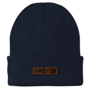 Boston Townie Pride Leather Patch Cuff Knit