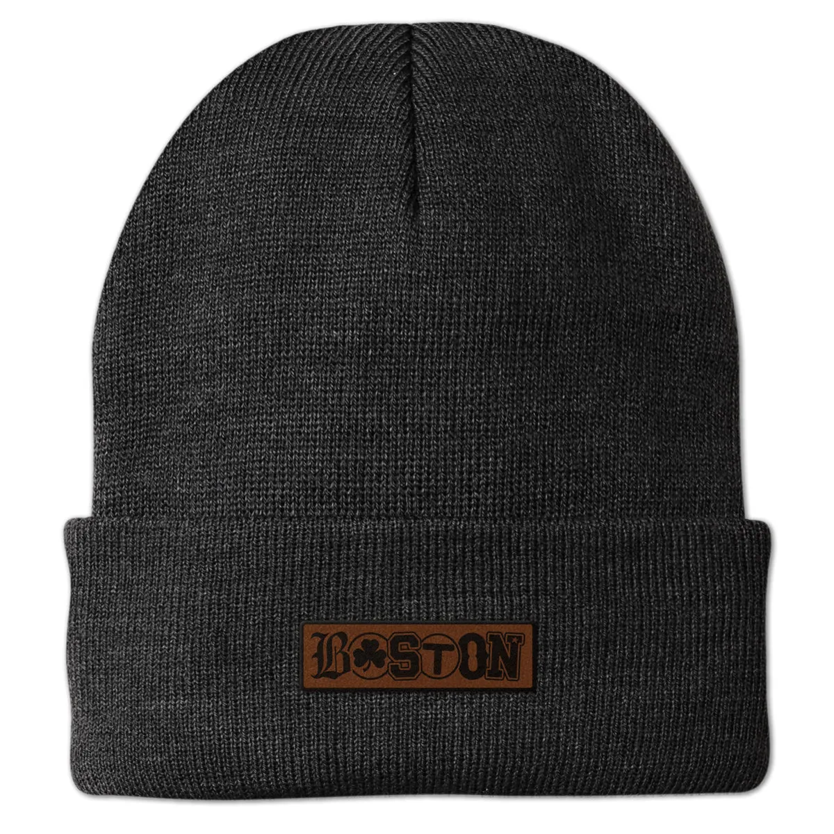 Boston Townie Pride Leather Patch Cuff Knit