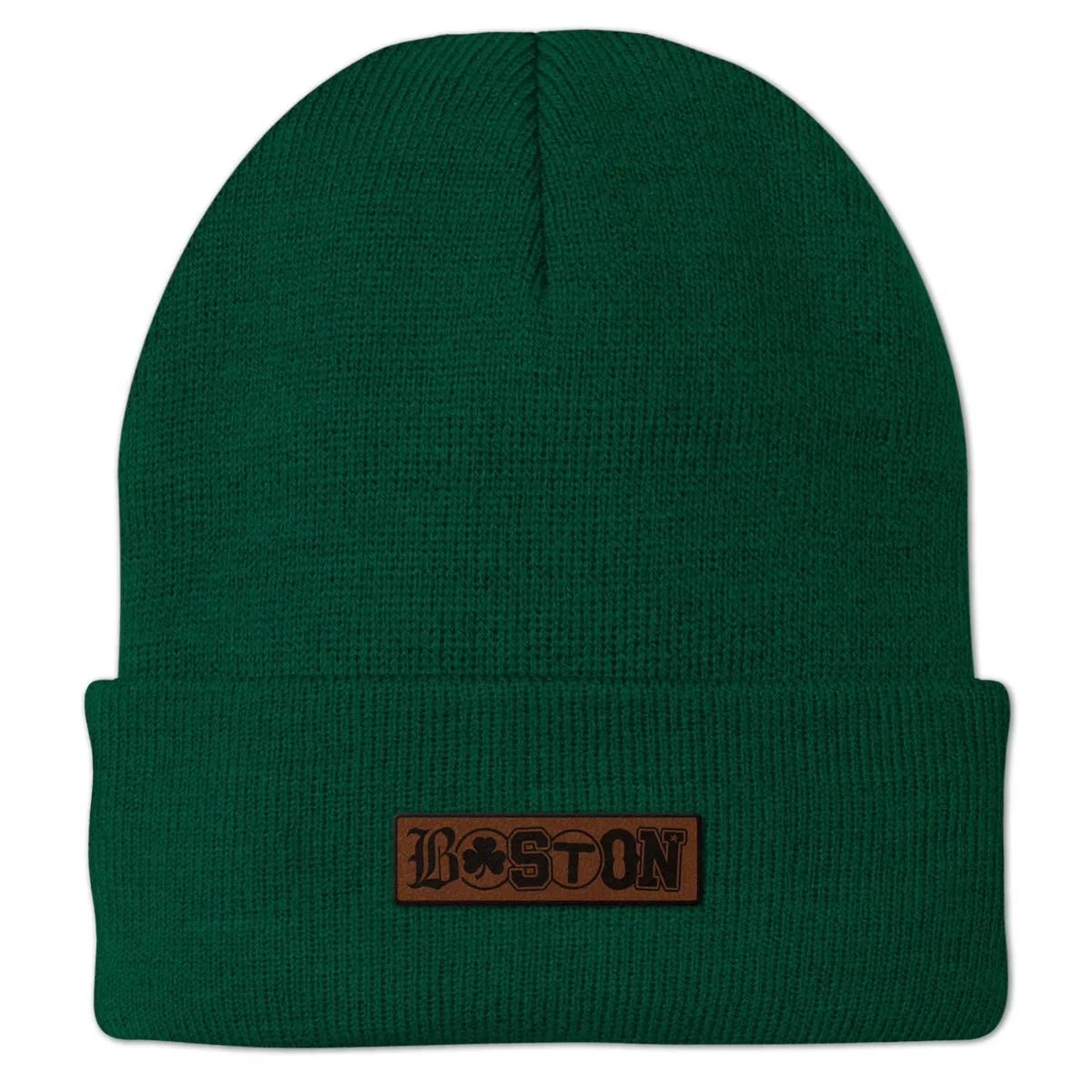 Boston Townie Pride Leather Patch Cuff Knit