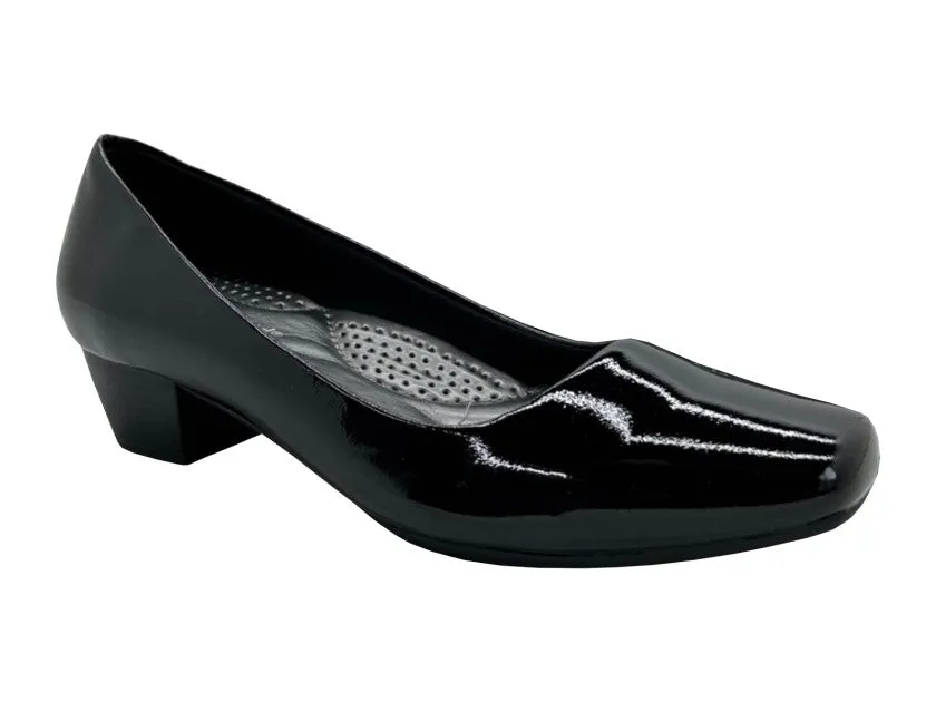Boulevard L402AP Low Heel Plain Court Shoe